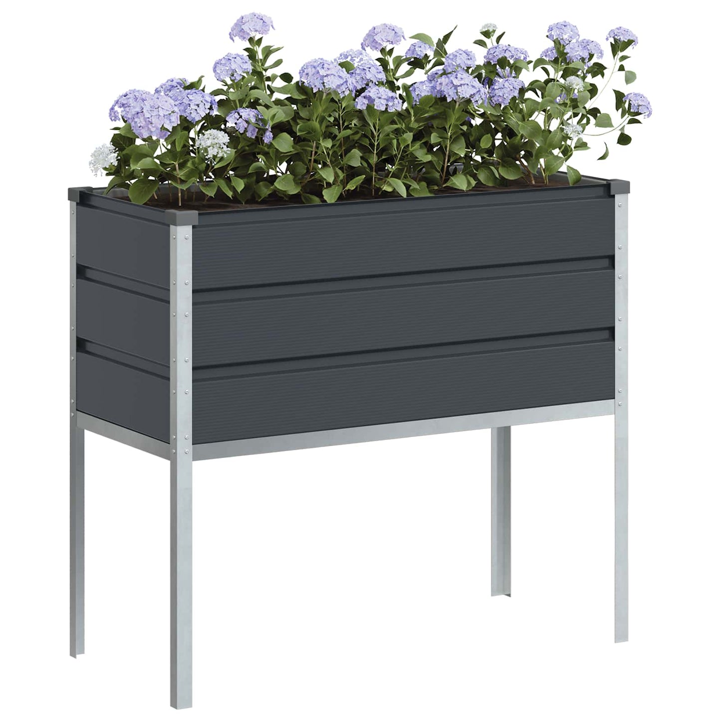 vidaXL Pflanzkübel Anthrazit 100 x 45 x 90 cm Verzinkter Stahl