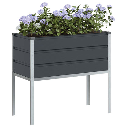 vidaXL Pflanzkübel Anthrazit 100 x 45 x 90 cm Verzinkter Stahl