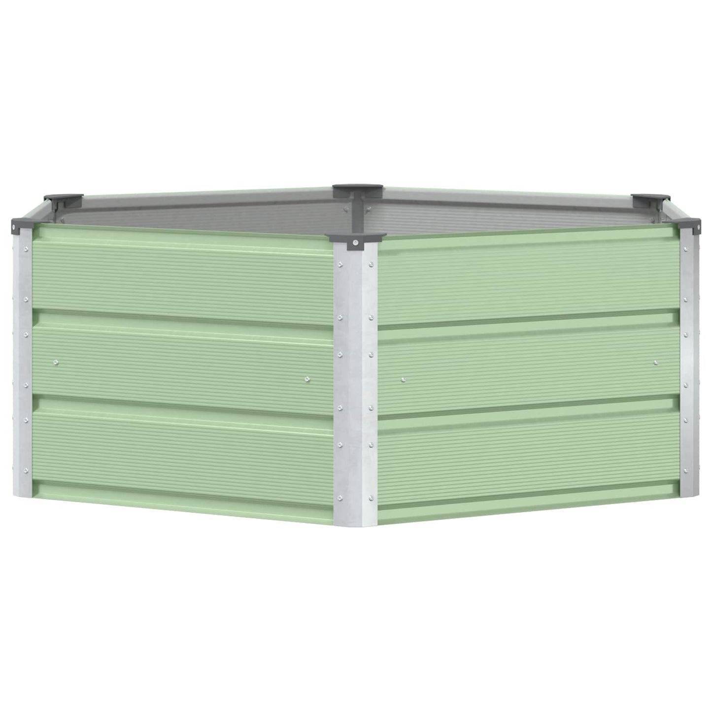 vidaXL Jardinière vert pastel 129 x 129 x 45 cm acier