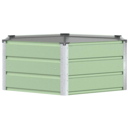 vidaXL Jardinière vert pastel 129 x 129 x 45 cm acier