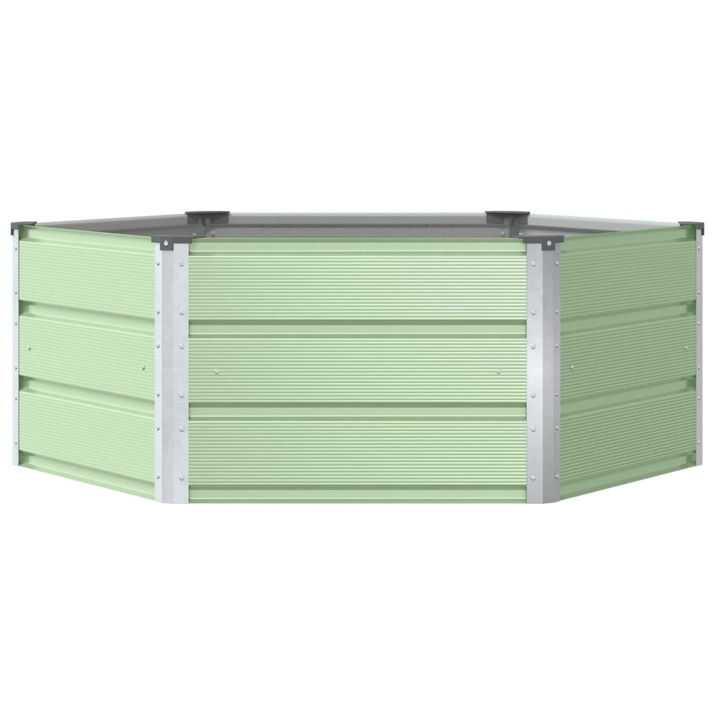vidaXL Jardinière vert pastel 129 x 129 x 45 cm acier