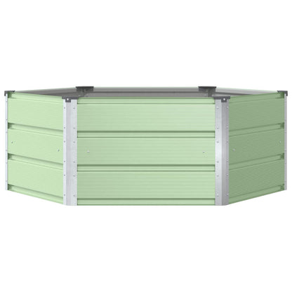 vidaXL Jardinière vert pastel 129 x 129 x 45 cm acier