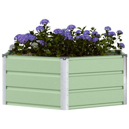 vidaXL Jardinière vert pastel 129 x 129 x 45 cm acier