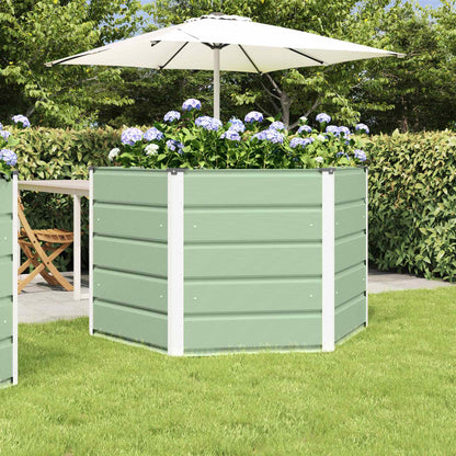 Pflanzkübel Pastellgrün 129 x 129 x 75 cm Stahl