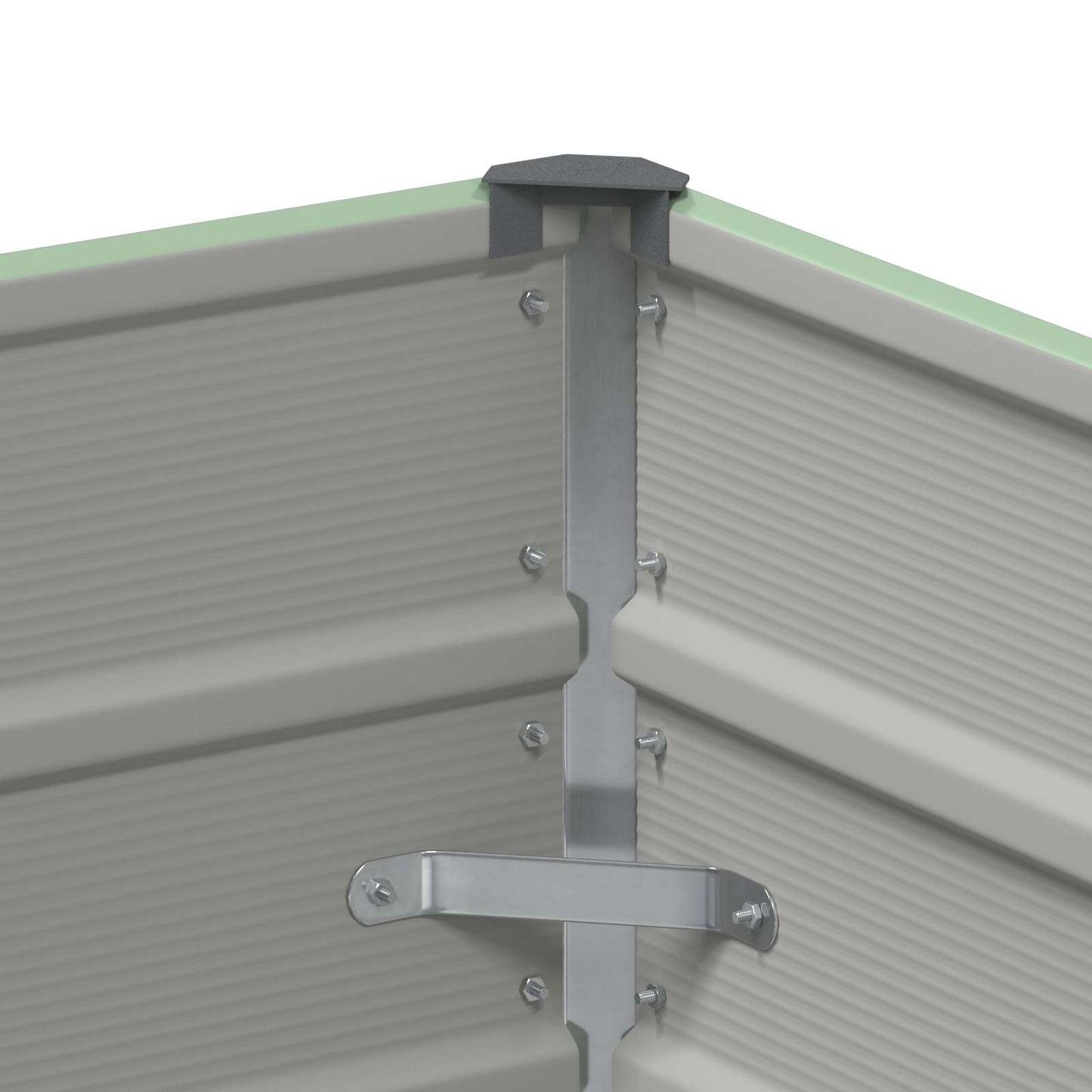 Pflanzkübel Pastellgrün 100 x 100 x 75 cm Stahl