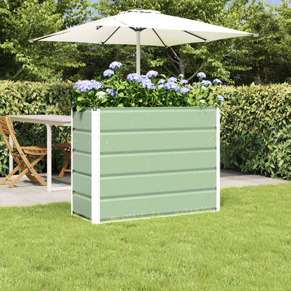 vidaXL Pflanzkübel Grün 100 x 40 x 75 cm Stahl