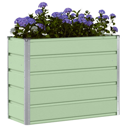 vidaXL Pflanzkübel Grün 100 x 40 x 75 cm Stahl