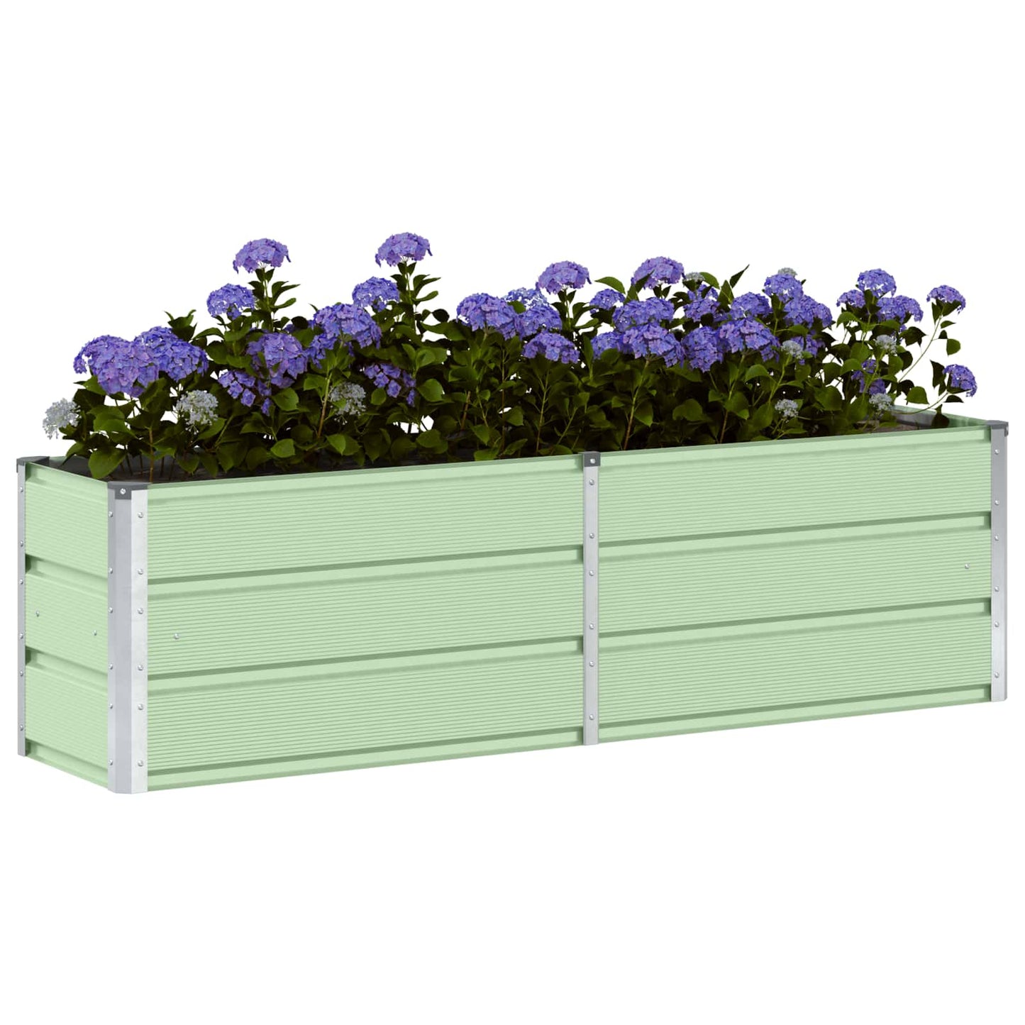 vidaXL Pflanzkübel Grün 160 x 40 x 45 cm Stahl