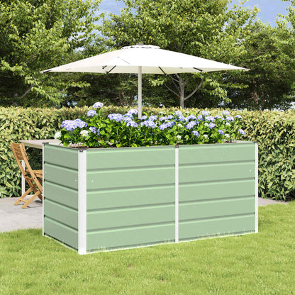 vidaXL Pflanzkübel Grün 160 x 80 x 75 cm Stahl
