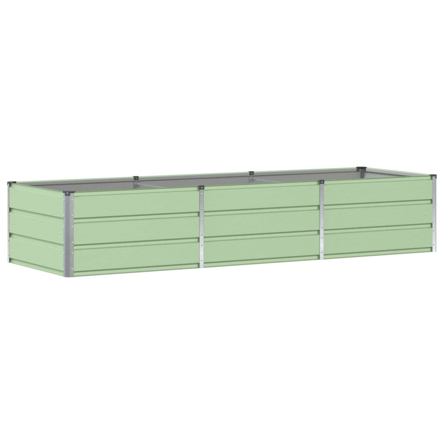 vidaXL Pflanzkübel Grün 240 x 80 x 45 cm Stahl