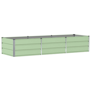 vidaXL Pflanzkübel Grün 240 x 80 x 45 cm Stahl