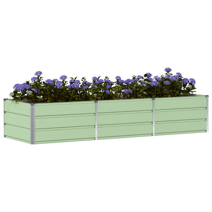 vidaXL Pflanzkübel Grün 240 x 80 x 45 cm Stahl
