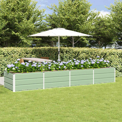 Pflanzkübel Grün 320 x 80 x 45 cm Stahl