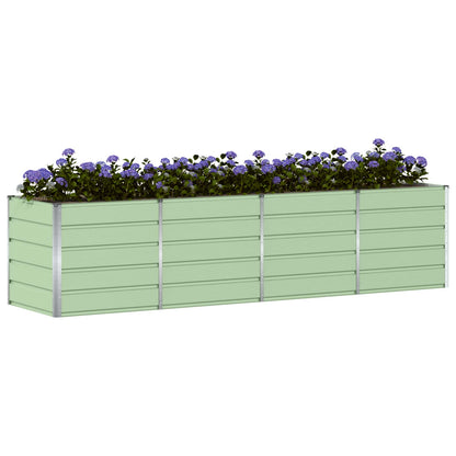 vidaXL Pflanzkübel Grün 240 x 80 x 75 cm Stahl