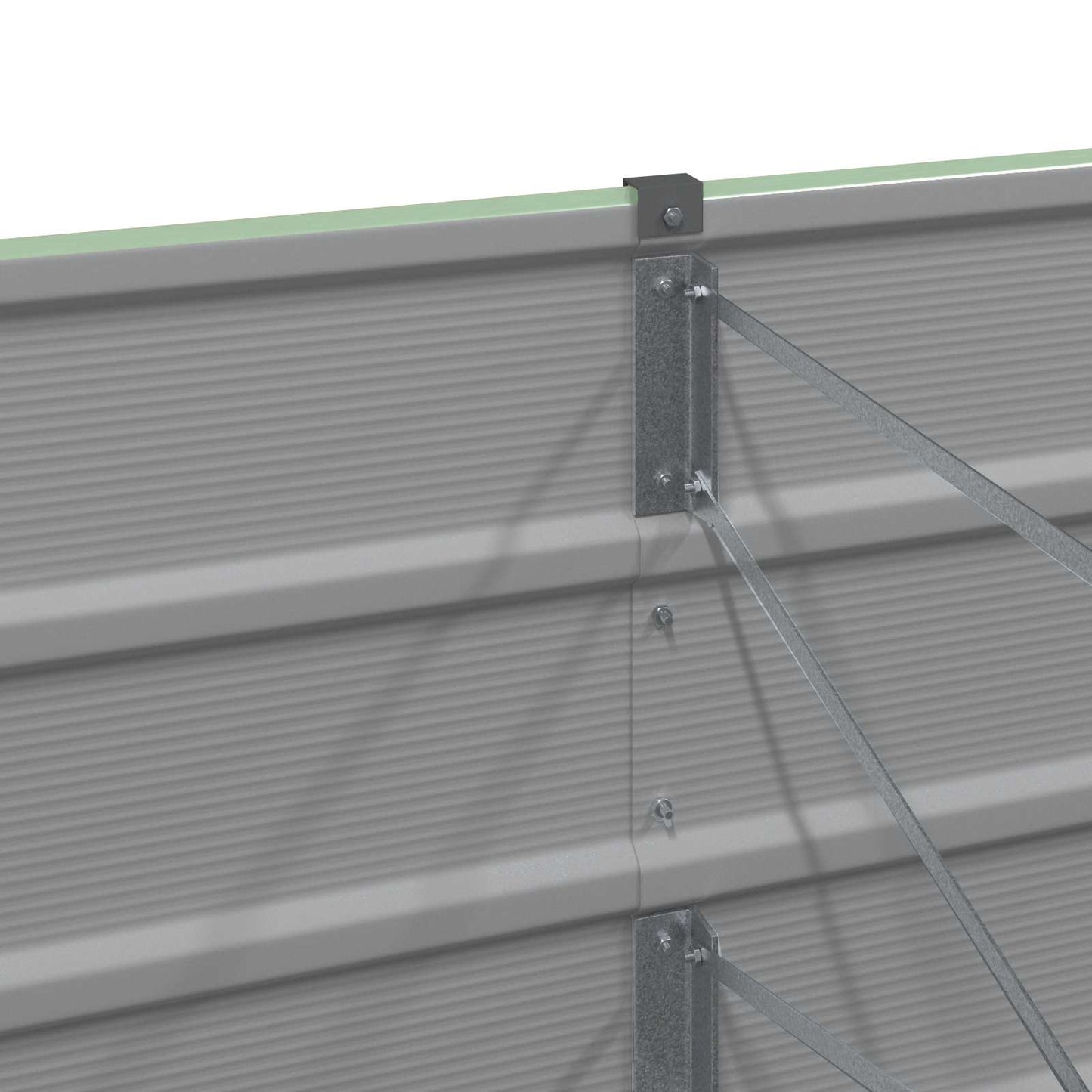 Pflanzkübel Grün 600 x 80 x 45 cm Stahl