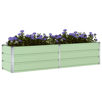 vidaXL Pflanzkübel Pastellgrün 480 x 50 x 45 cm Verzinkter Stahl