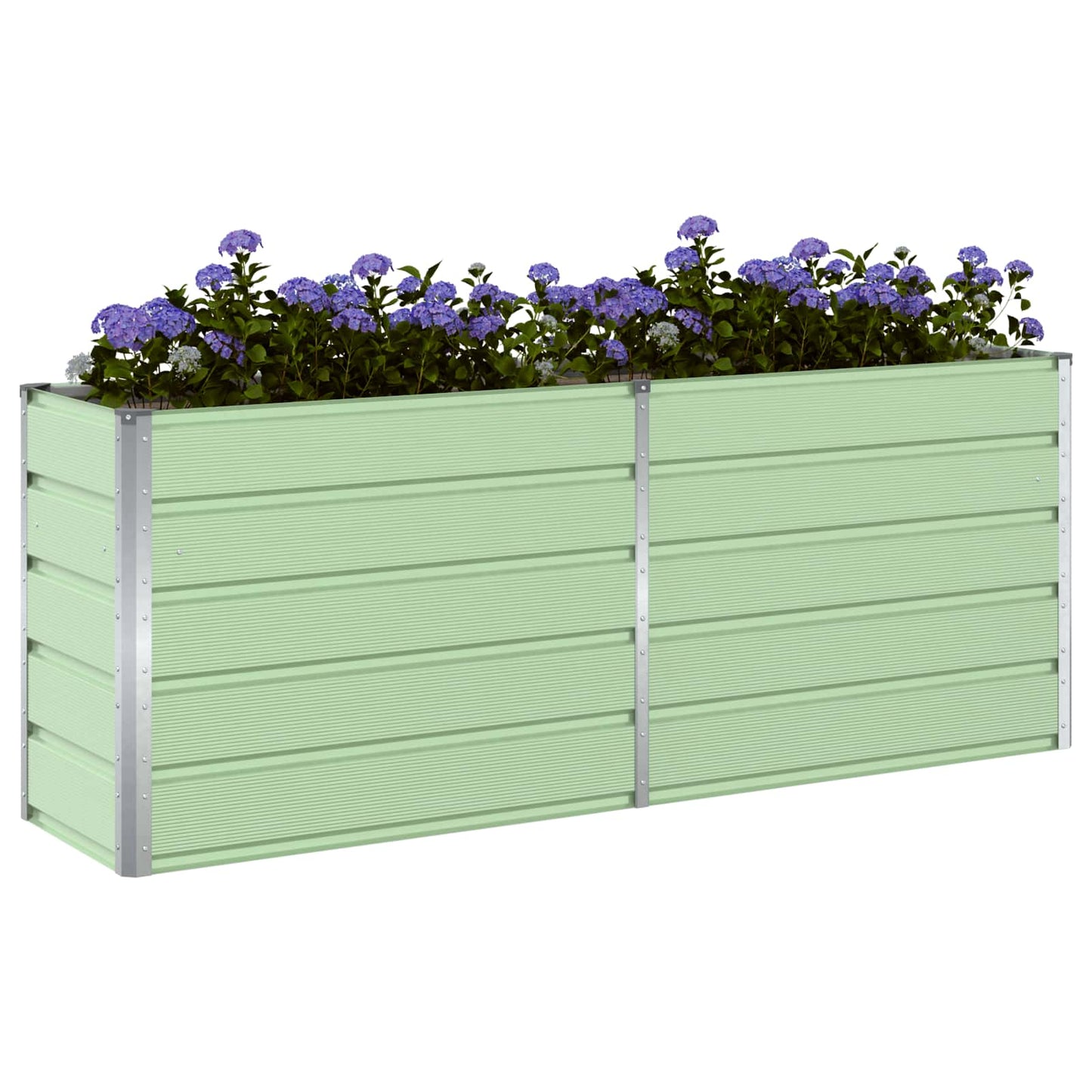vidaXL Pflanzkübel Pastellgrün 480 x 50 x 45 cm Verzinkter Stahl