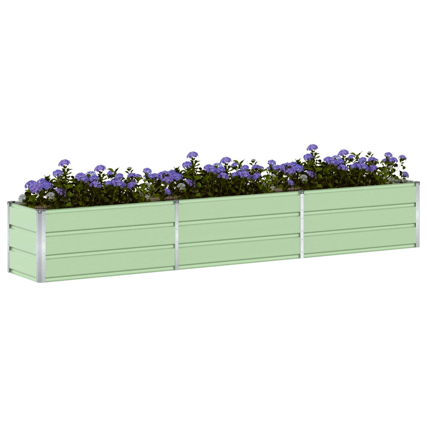 vidaXL Pflanzkübel Pastellgrün 480 x 50 x 45 cm Verzinkter Stahl