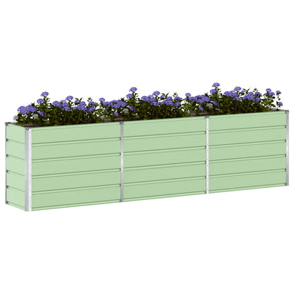 vidaXL Pflanzkübel Pastellgrün 480 x 50 x 45 cm Verzinkter Stahl