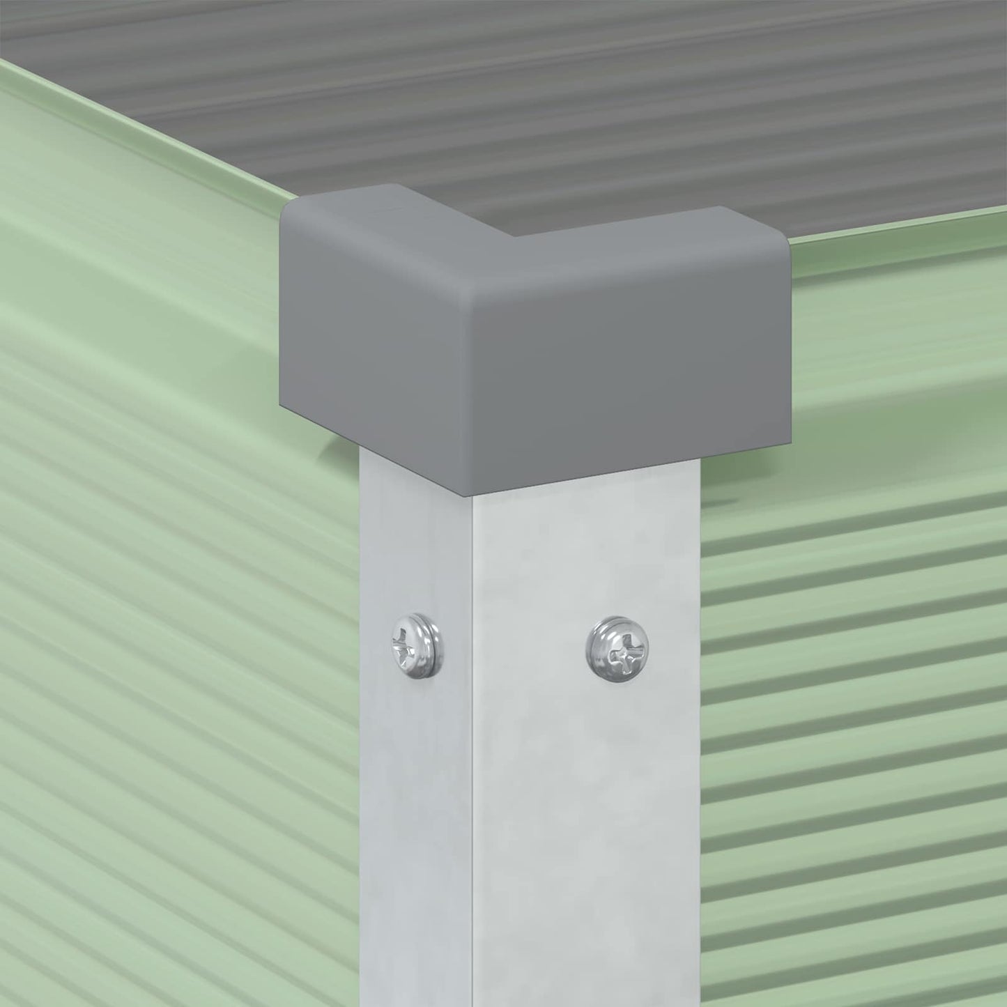 vidaXL Pflanzkübel Pastellgrün 100 x 45 x 90 cm Verzinkter Stahl