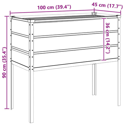 vidaXL Pflanzkübel Pastellgrün 100 x 45 x 90 cm Verzinkter Stahl