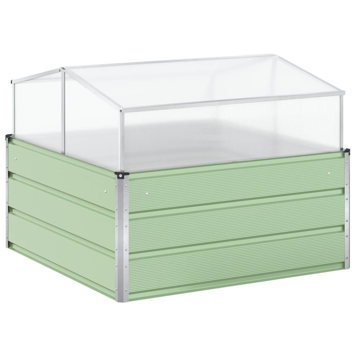 vidaXL Pflanzkübel Pastellgrün 100 x 100 x 77 cm Verzinkter Stahl
