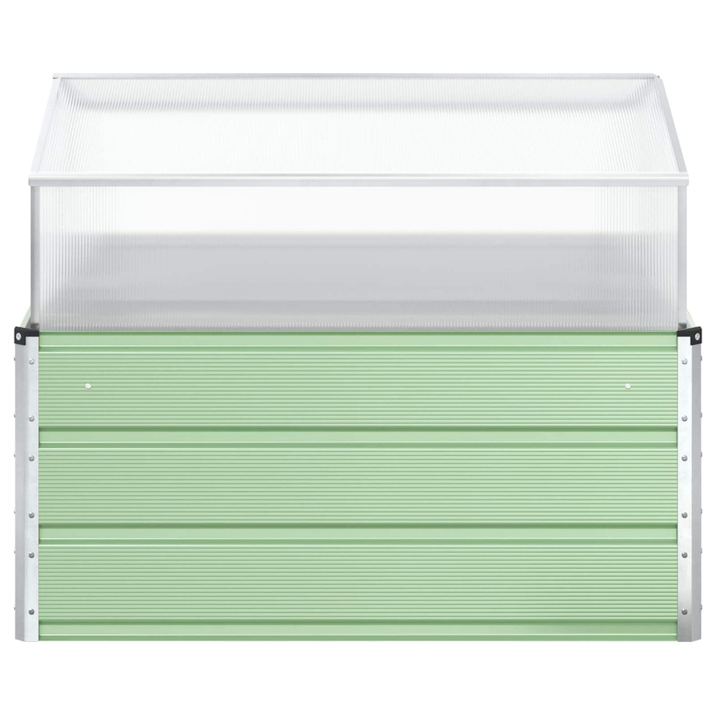 vidaXL Pflanzkübel Pastellgrün 100 x 100 x 77 cm Verzinkter Stahl
