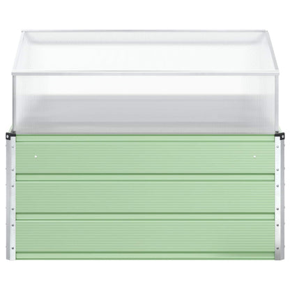 vidaXL Pflanzkübel Pastellgrün 100 x 100 x 77 cm Verzinkter Stahl