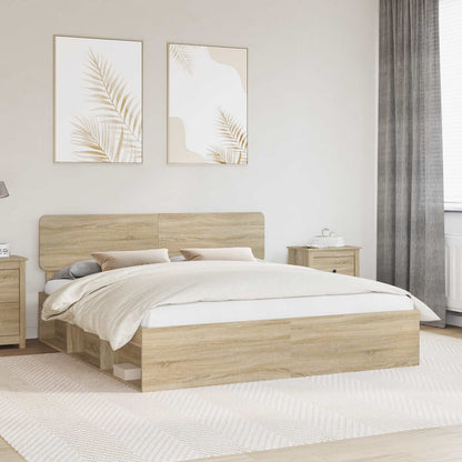 vidaXL Bettrahmen Sonoma 180 x 200 cm Massives Kiefernholz