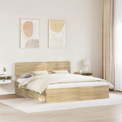 vidaXL Bettrahmen Sonoma 180 x 200 cm Massives Kiefernholz