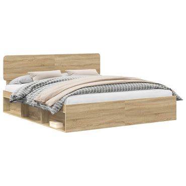 vidaXL Bettrahmen Sonoma 180 x 200 cm Massives Kiefernholz