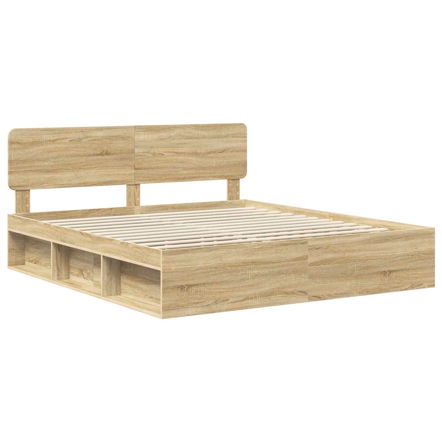 vidaXL Bettrahmen Sonoma 180 x 200 cm Massives Kiefernholz