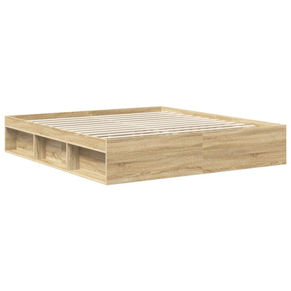 vidaXL Bettrahmen Sonoma 180 x 200 cm Massives Kiefernholz