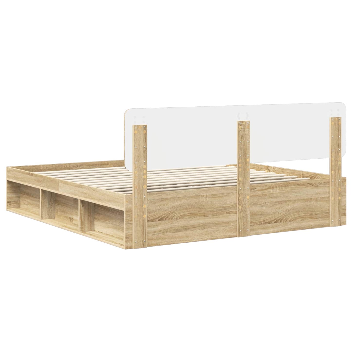 vidaXL Bettrahmen Sonoma 180 x 200 cm Massives Kiefernholz