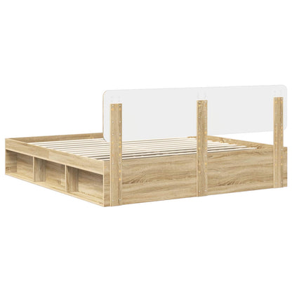 vidaXL Bettrahmen Sonoma 180 x 200 cm Massives Kiefernholz