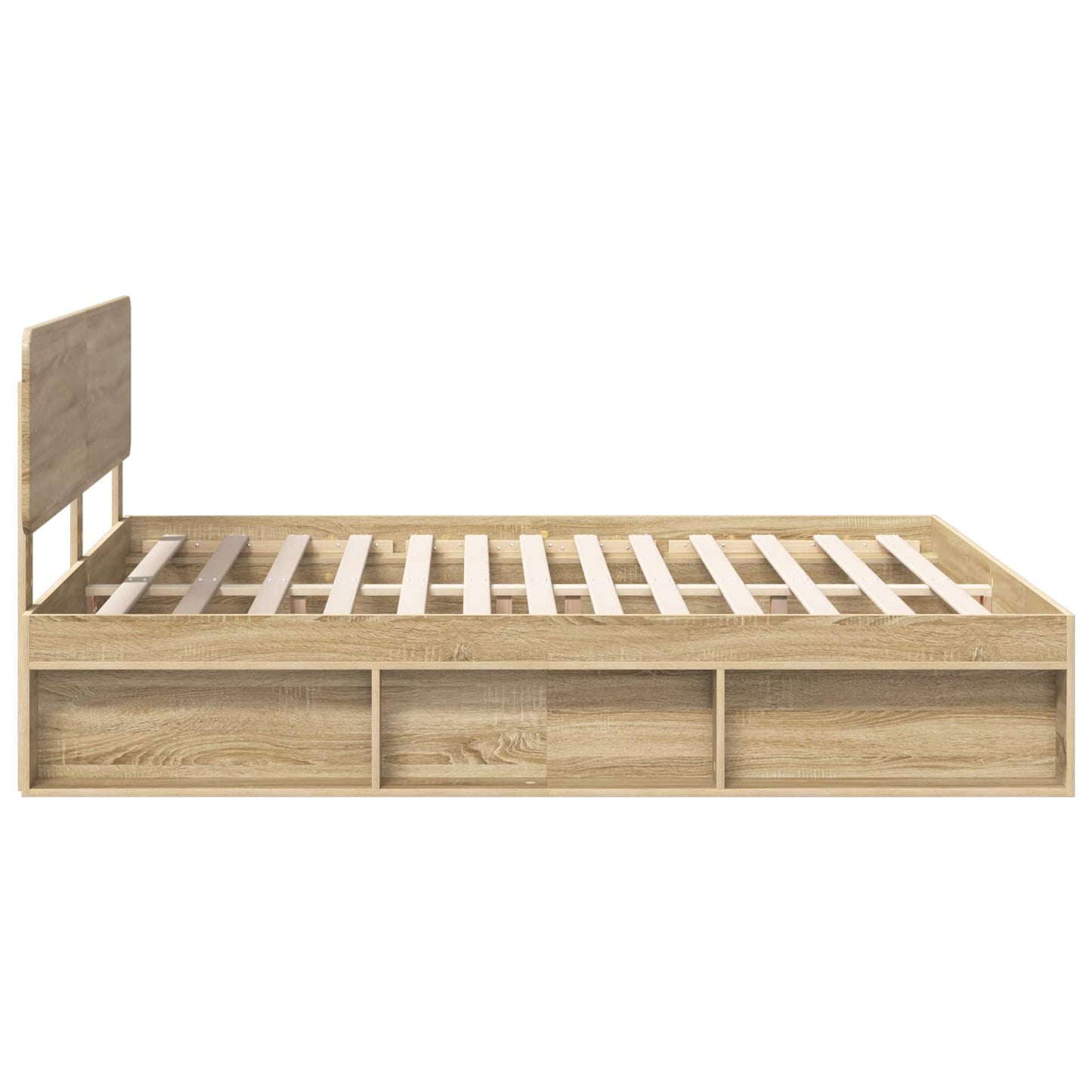 vidaXL Bettrahmen Sonoma 180 x 200 cm Massives Kiefernholz