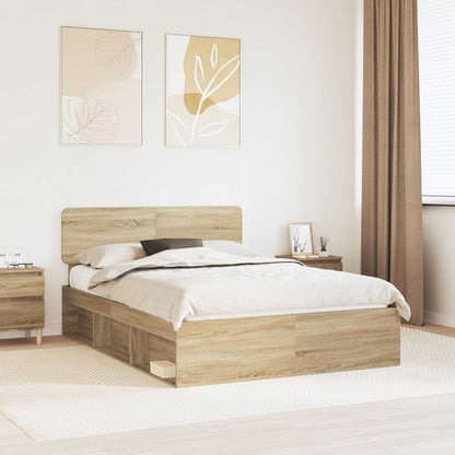 vidaXL Bettrahmen Sonoma 160 x 200 cm Massives Kiefernholz