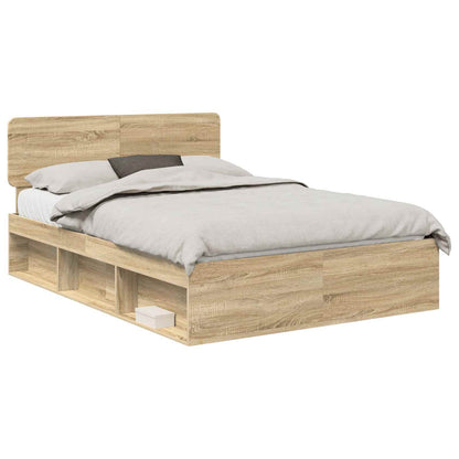 vidaXL Bettrahmen Sonoma 160 x 200 cm Massives Kiefernholz