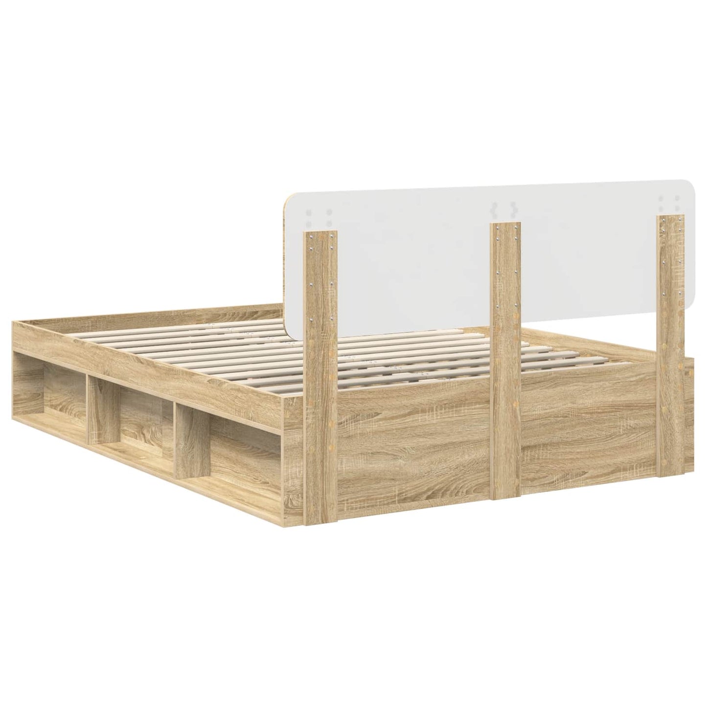 vidaXL Bettrahmen Sonoma 160 x 200 cm Massives Kiefernholz