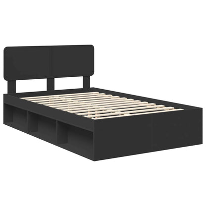 vidaXL Bettrahmen Schwarz 120 x 200 cm Massives Kiefernholz