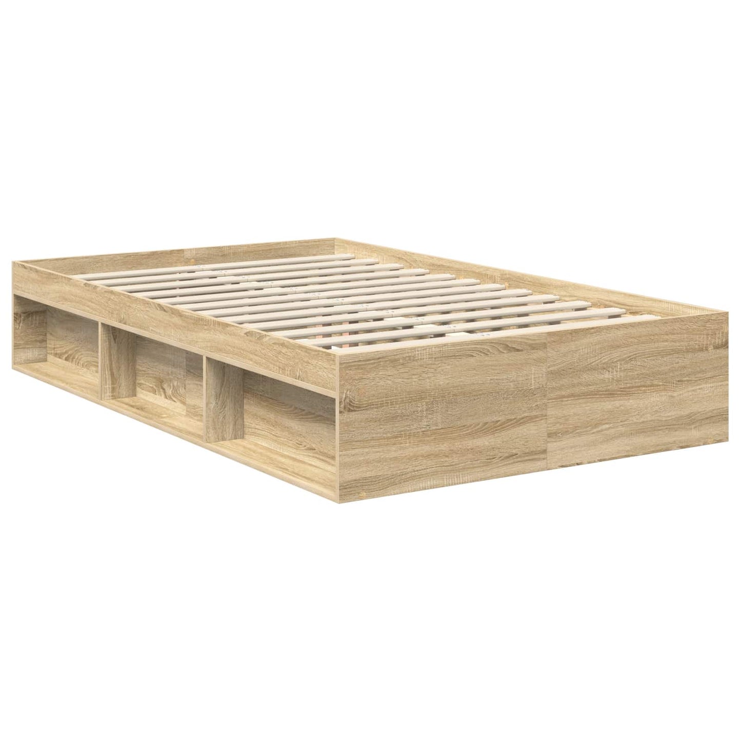 vidaXL Bettrahmen Sonoma 120 x 200 cm Massives Kiefernholz