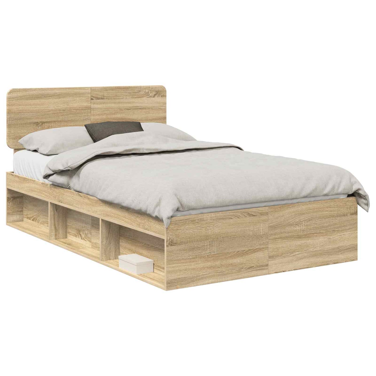 vidaXL Bettrahmen Sonoma 120 x 190 cm Massives Kiefernholz