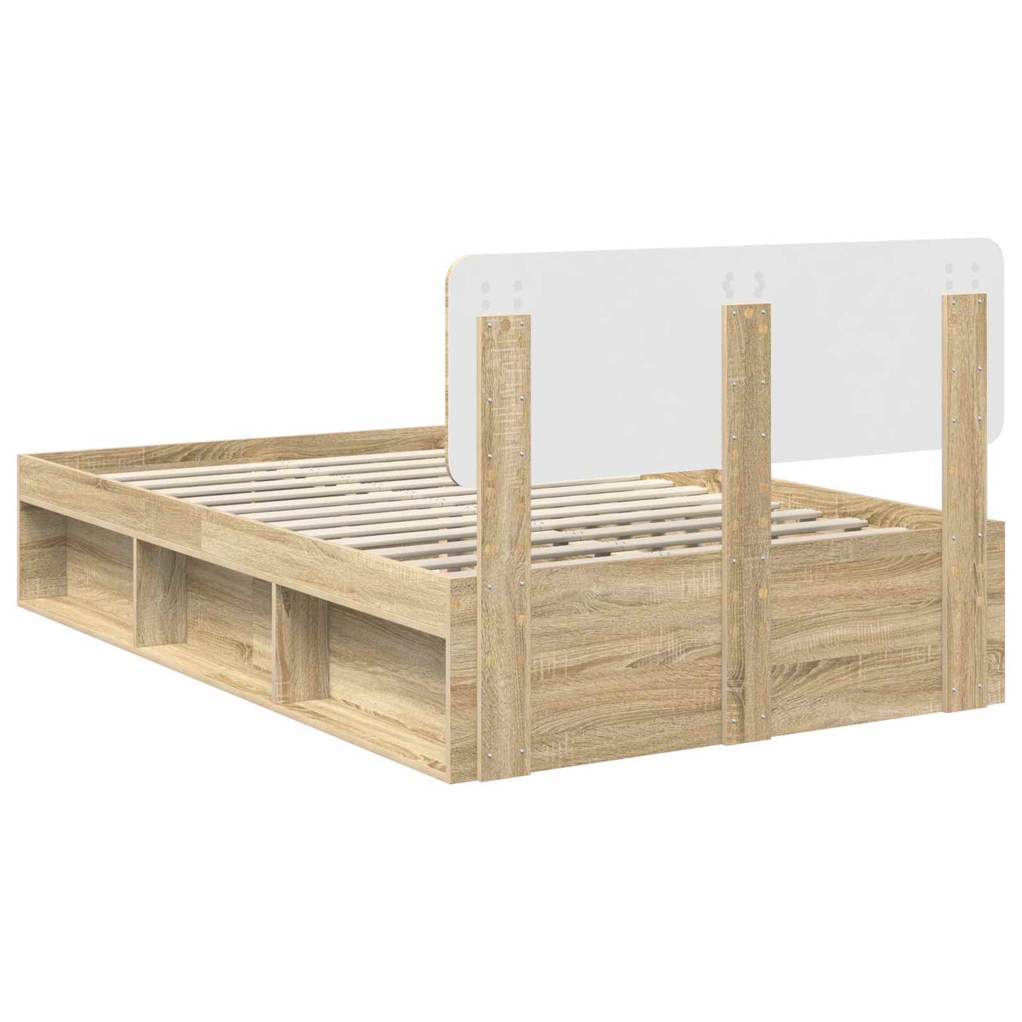 vidaXL Bettrahmen Sonoma 120 x 190 cm Massives Kiefernholz