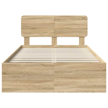 vidaXL Bettrahmen Sonoma 120 x 190 cm Massives Kiefernholz