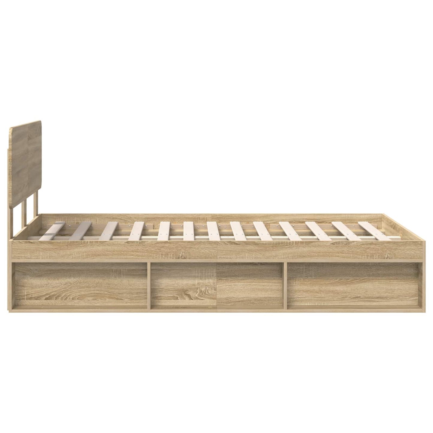 vidaXL Bettrahmen Sonoma 120 x 190 cm Massives Kiefernholz