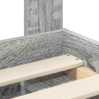 vidaXL Bettrahmen Graues Sonoma 120 x 190 cm Massives Kiefernholz