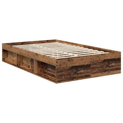 vidaXL Bettrahmen Altholz 120 x 190 cm Massives Kiefernholz