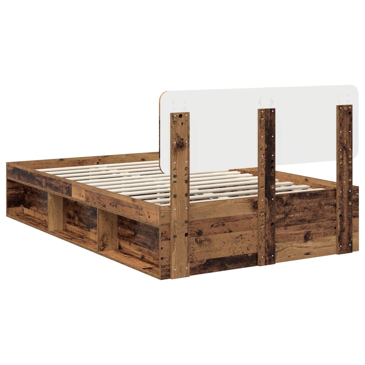vidaXL Bettrahmen Altholz 120 x 190 cm Massives Kiefernholz