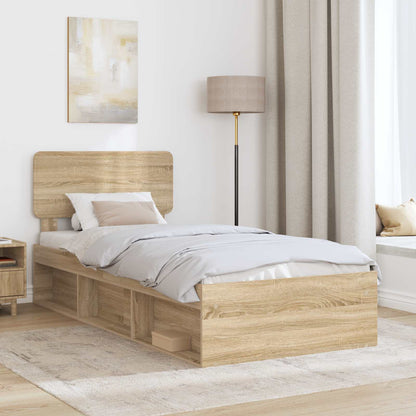 vidaXL Cadre de lit Sonoma 100 x 200 cm Bois de pin massif