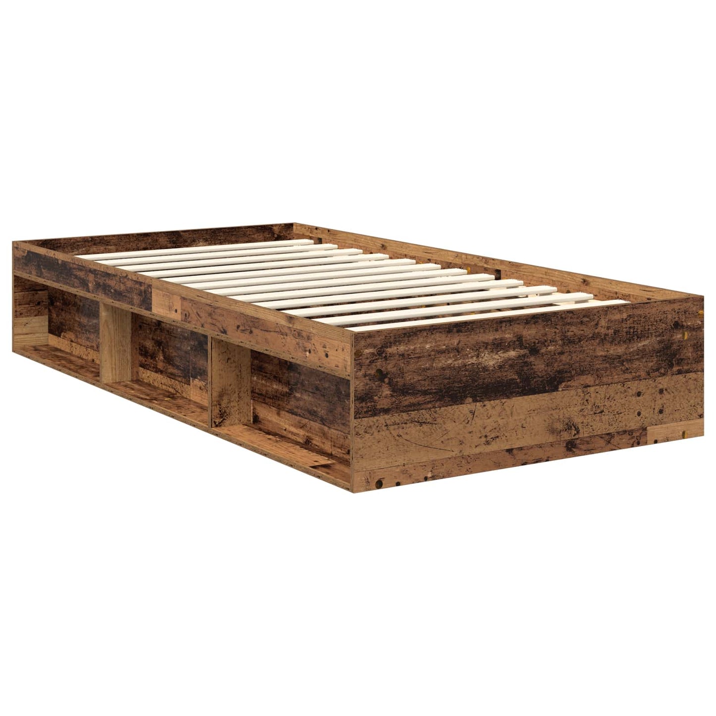 vidaXL Bettrahmen Altholz 100 x 200 cm Massives Kiefernholz